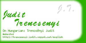 judit trencsenyi business card